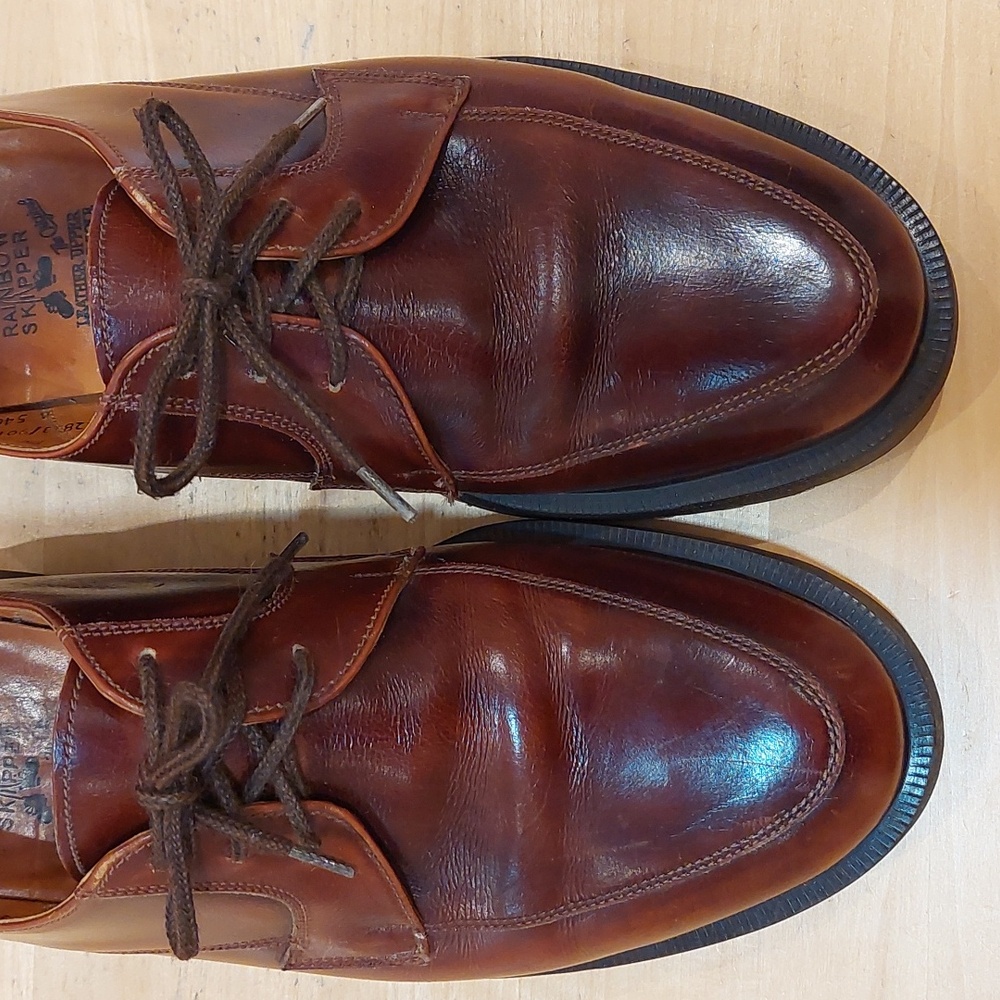 Vintage Dr. Martens. Brown Leather Oxford Shoes - Picture 9 of 14